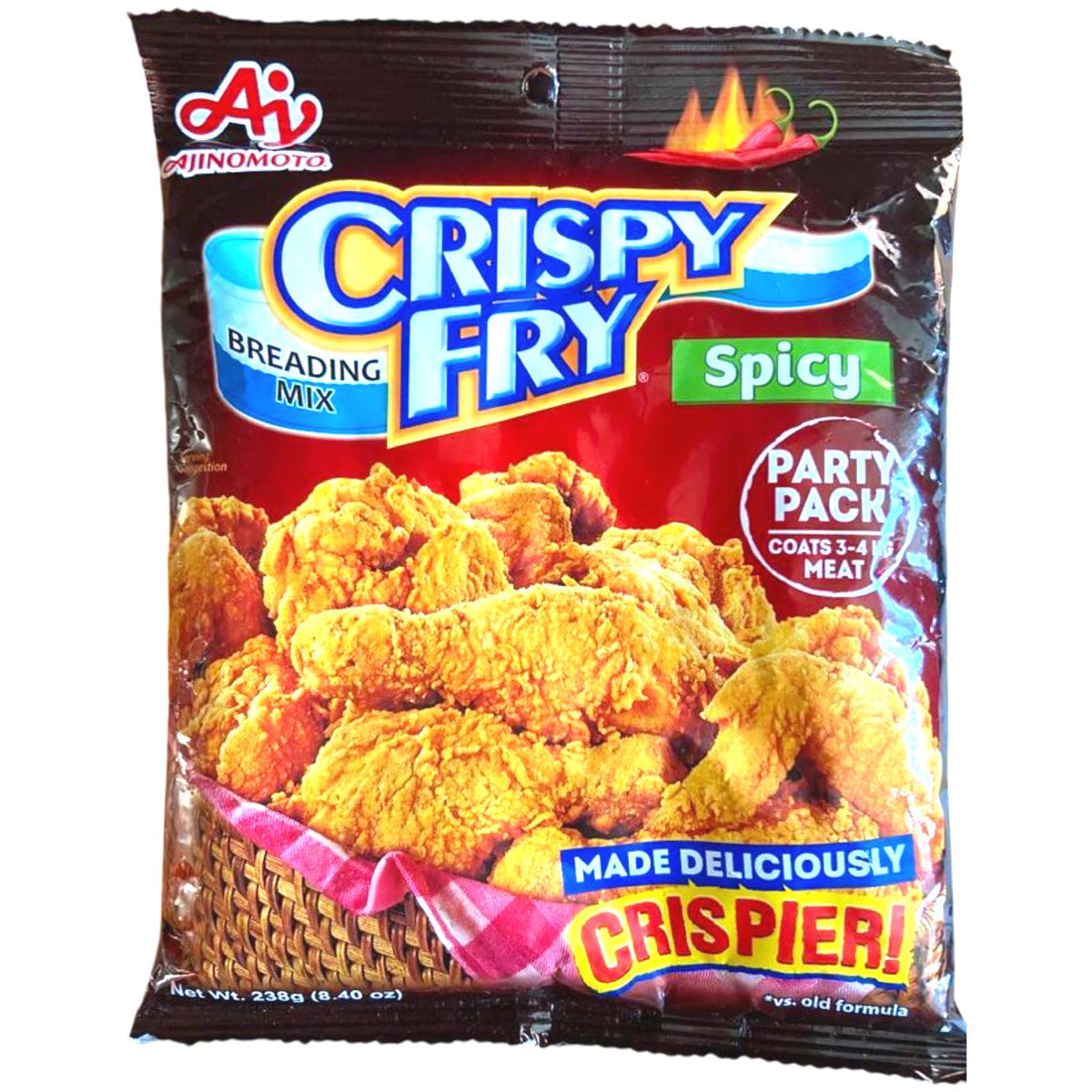 Ajinomoto – Crispy Fry Breading Mix – Spicy – PARTY PACK – 238 G