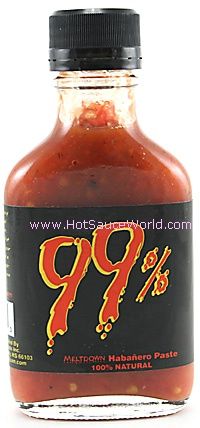 99% Meltdown Habanero Paste, 3.75oz.
