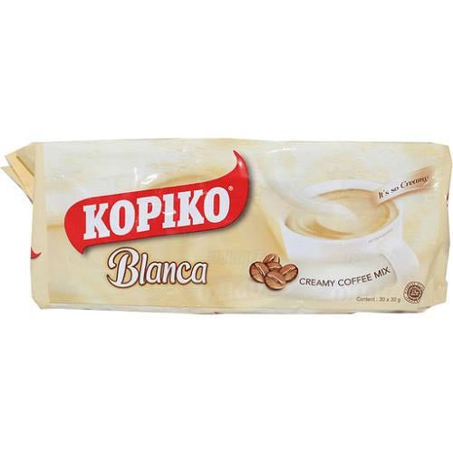 Kopiko – Instant 3 in 1 Blanca Coffee Mix – Long 30 Packet Bags 27.5g