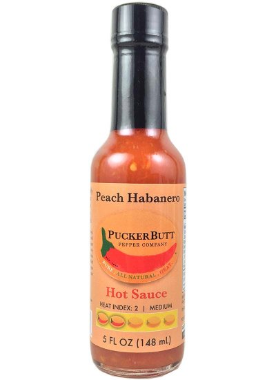 Pucker Butt Peach Habanero Hot Sauce, 5oz.