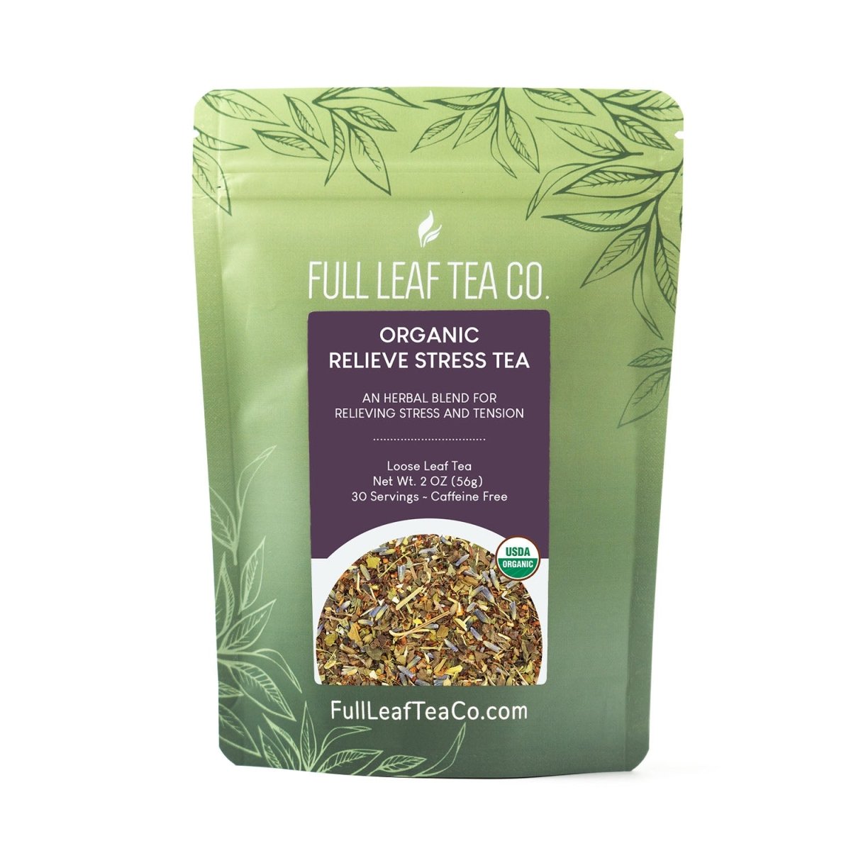 Organic Relieve Stress Tea Retail Bags – Case of 6
