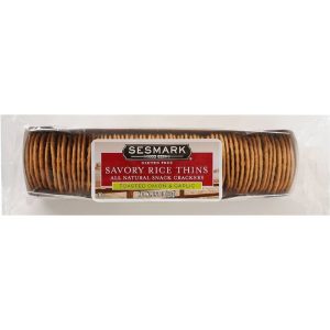 Sesmark – Toasted Onion & Garlic Crackers, 3.2 Oz | Pack of 12