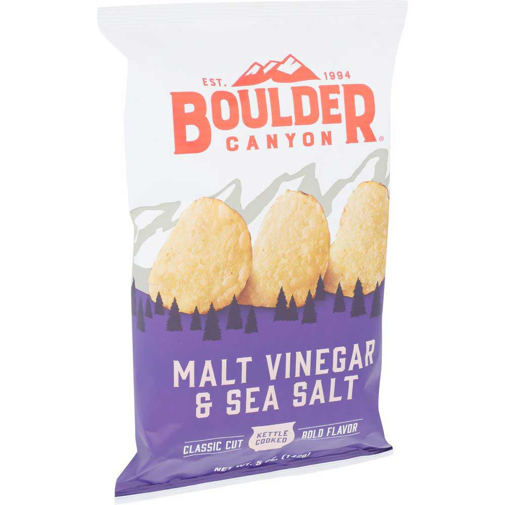 Boulder Canyon – Potato Chips, Vinegar & Sea Salt, 5 Oz | Pack of 12