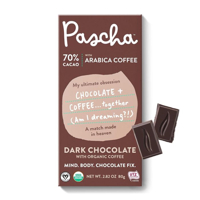 Pascha Chocolate Bar Dark Arabic Coffee 2.82 Oz – Pack Of 10