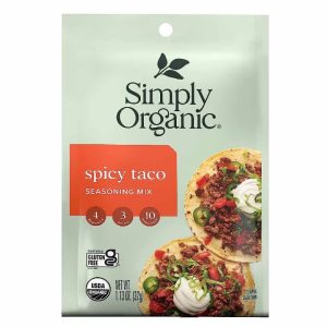 Simply Organic – Seasoning Taco Spicy Packet, 1.13 Oz – Pack of 12