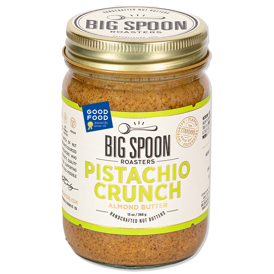 Big Spoon Roasters – Pistachio Crunch Almond Butter: 13oz Jar