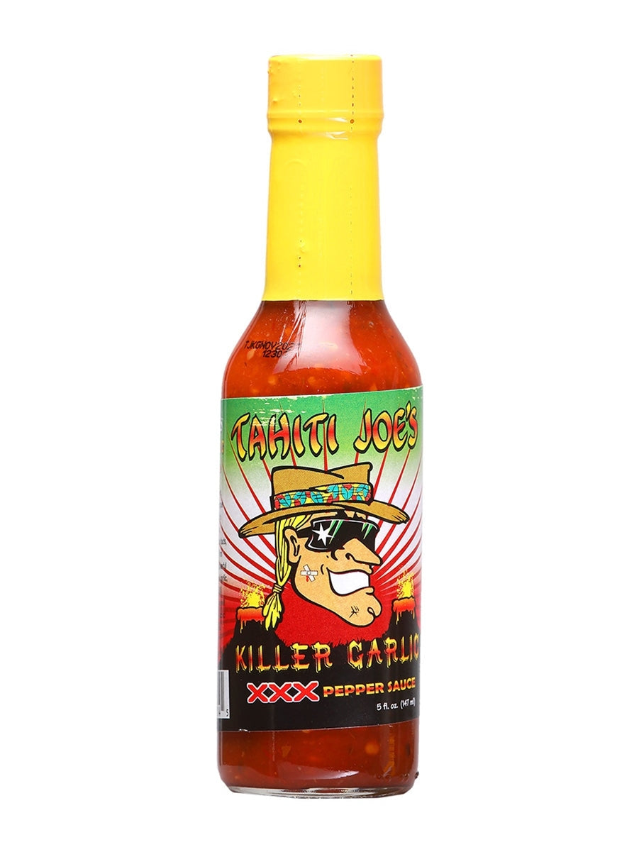 Hot Sauce Tahiti Joes Killer Garlic XXX 5 oz Heat 9