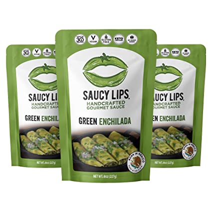 Saucy Lips: Green Enchilada Sauce , 8 Oz | Pack of 6