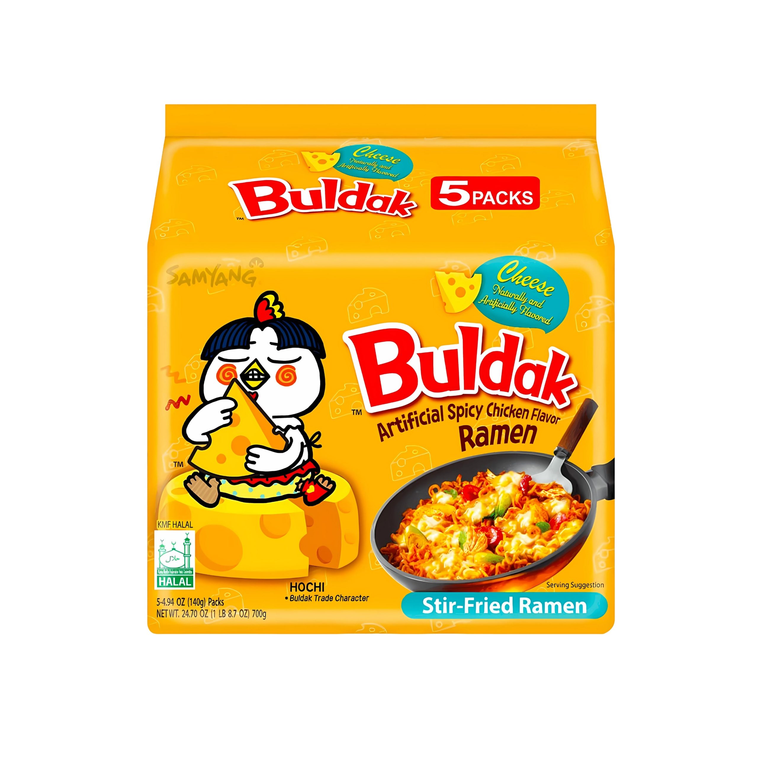 Samyang Buldak Cheese Ramen (5 Packs) (Korea)