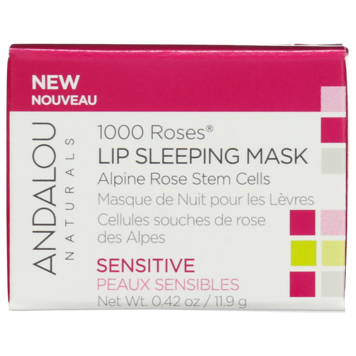 Andalou Naturals – Mask Lip Sleeping 1000 Roses, 0.45 oz