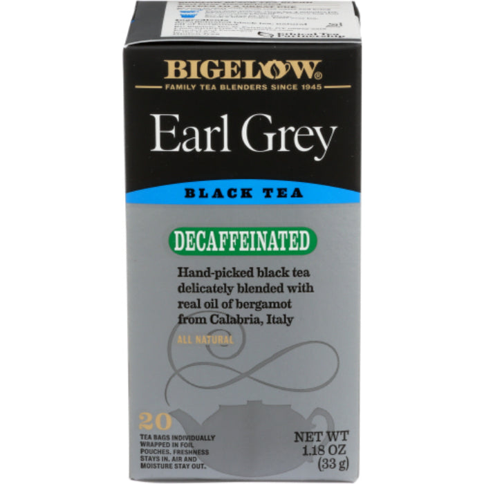 Bigelow – Decaf Earl Grey Tea, 20 Bags, 1.18 oz | Pack of 6