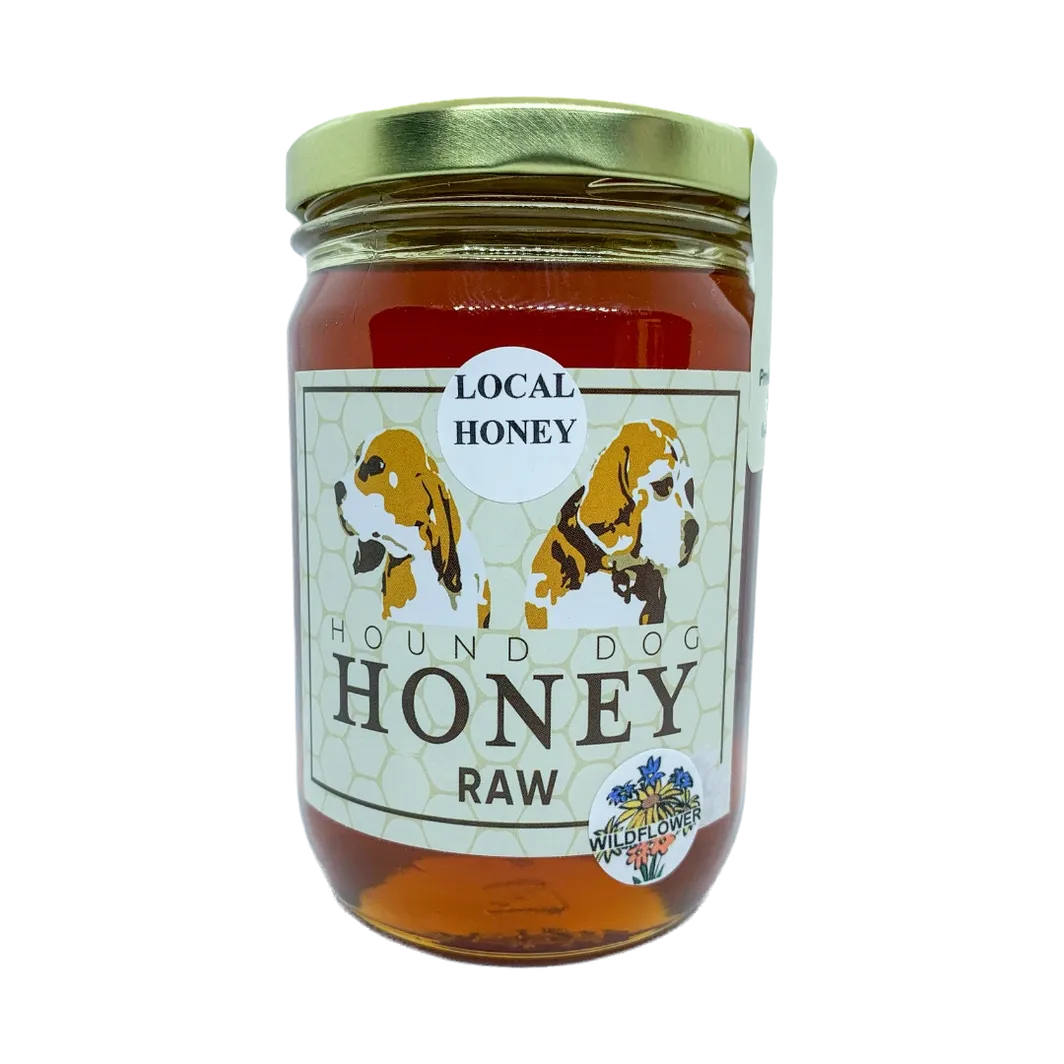 Hound Dog Wildflower Raw Honey – 1lb