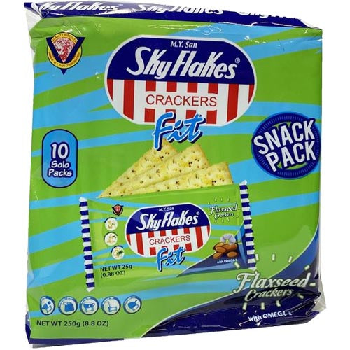 M.Y. San – Skyflakes Crackers – Fit – Flaxseed Crackers – 10 Pack – 250 G