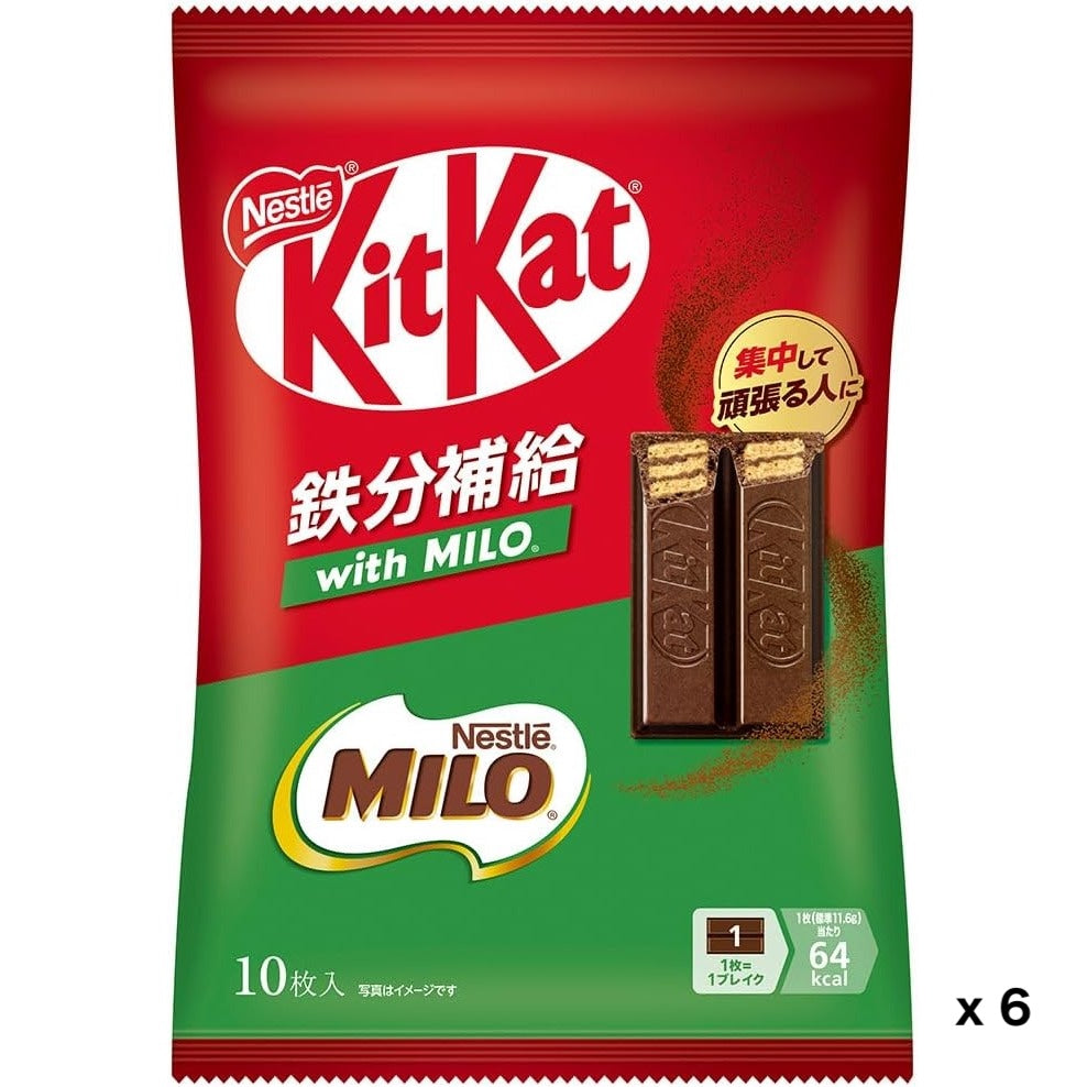 Kit Kat Mini Iron Fortification MILO Flavor 10 Pieces x 6 Bags Limited version Made in JAPAN – Tokyo Sakura Mall