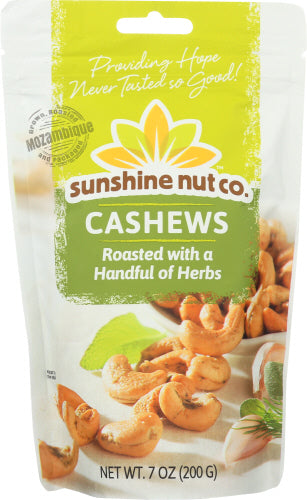Sunshine Nut Company Cashews Roasted Herb 7 Oz – Pack Of 6