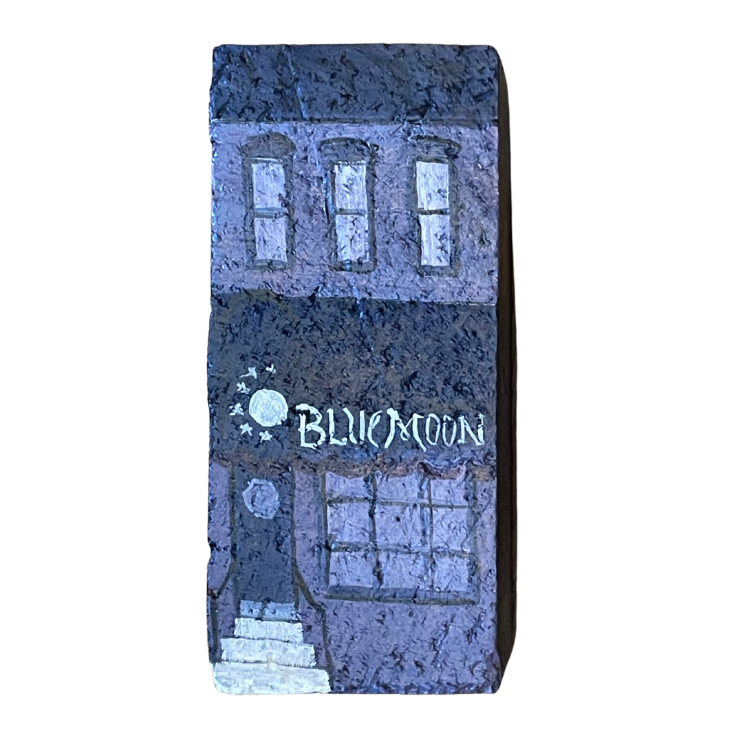 Linda Amtmann Hand Painted Brick – Blue Moon