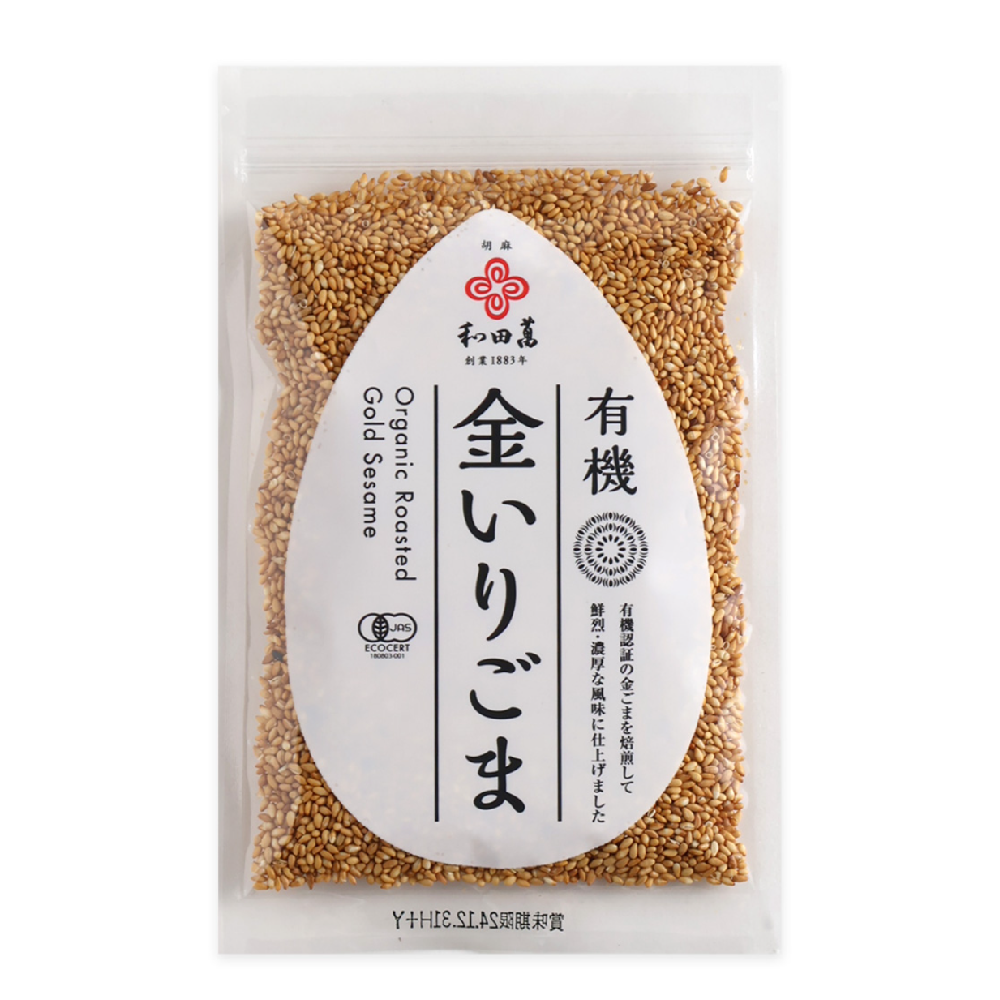 Wadaman Organic Roasted Golden Sesame Seeds Rich Aroma 50g
