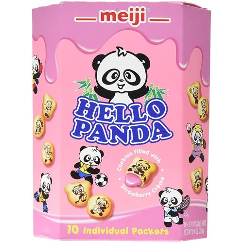 Meiji Hello Panda Strawberry – 9.1 OZ – 10 Pack
