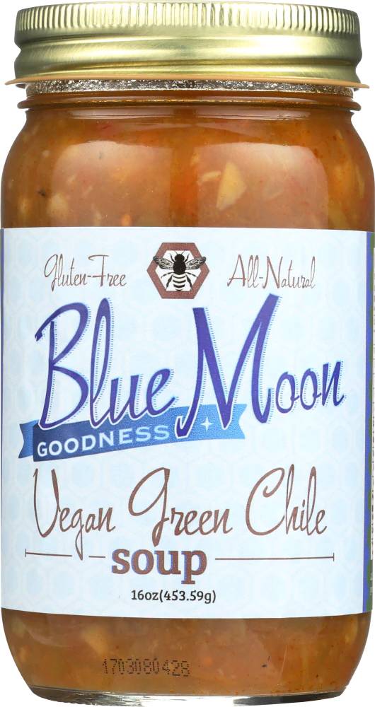 Blue Moon Goodness: Green Chile Vegan Soup , 16 Oz | Pack of 6