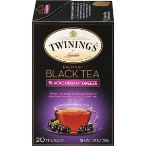 Twinings – Blackcurrant Breeze Black Tea, 20 Bags | Pack of 6