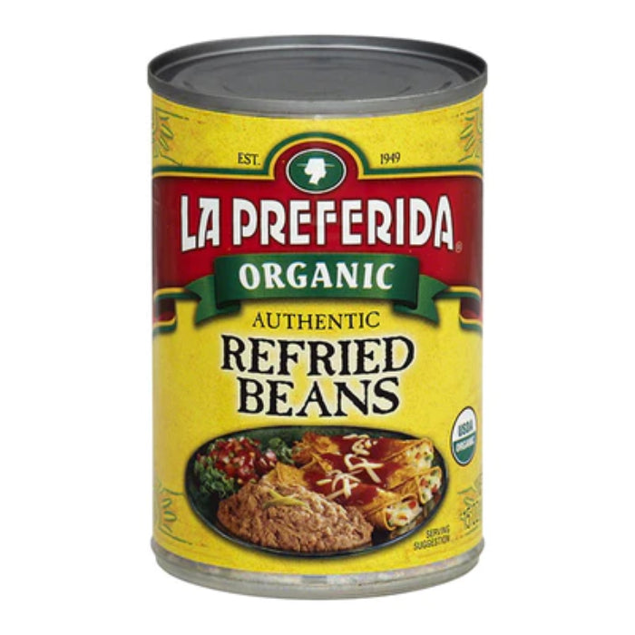 La Preferida – Refried Beans Authentic Organic, 15 Oz – Pack of 12