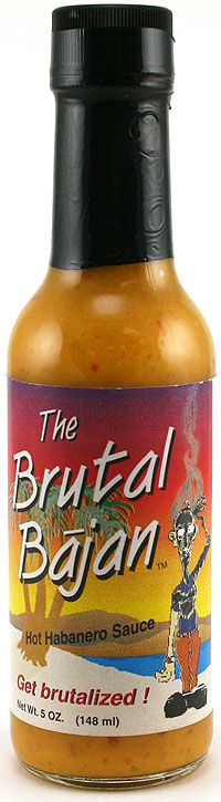 The Brutal Bajan Hot Habanero Sauce, 5oz.