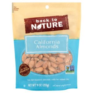 Back To Nature – Sea Salt Roasted California Almonds, 9 oz