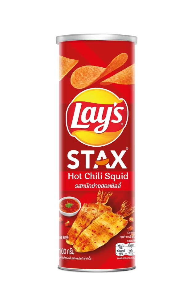 Lay’s Stax Hot Chili Squid 100g – Vietnam (Case of 12)
