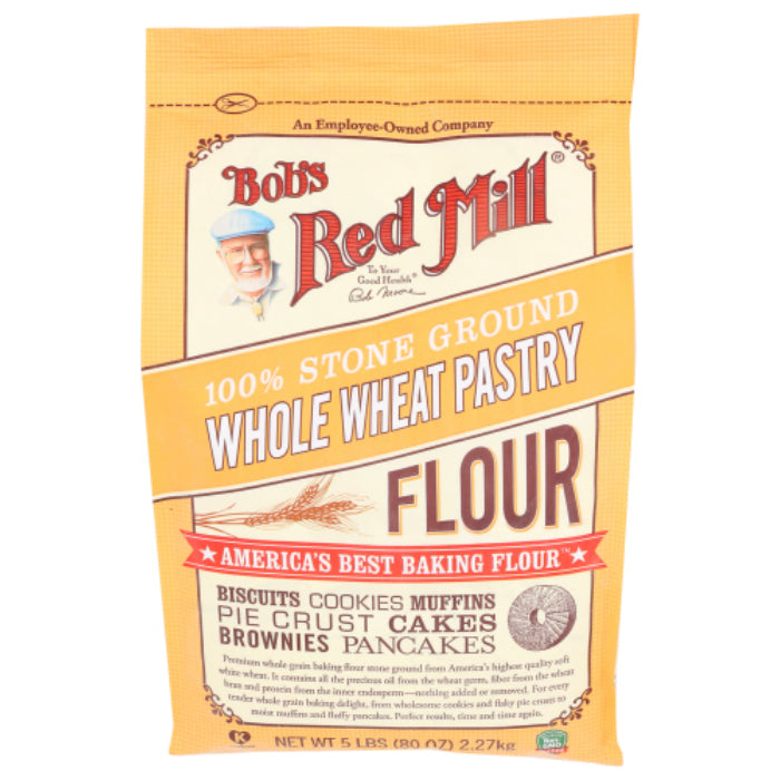 Bob’s Red Mill – Flour, Whole Wheat Pastry, 5 LB – Pack of 4