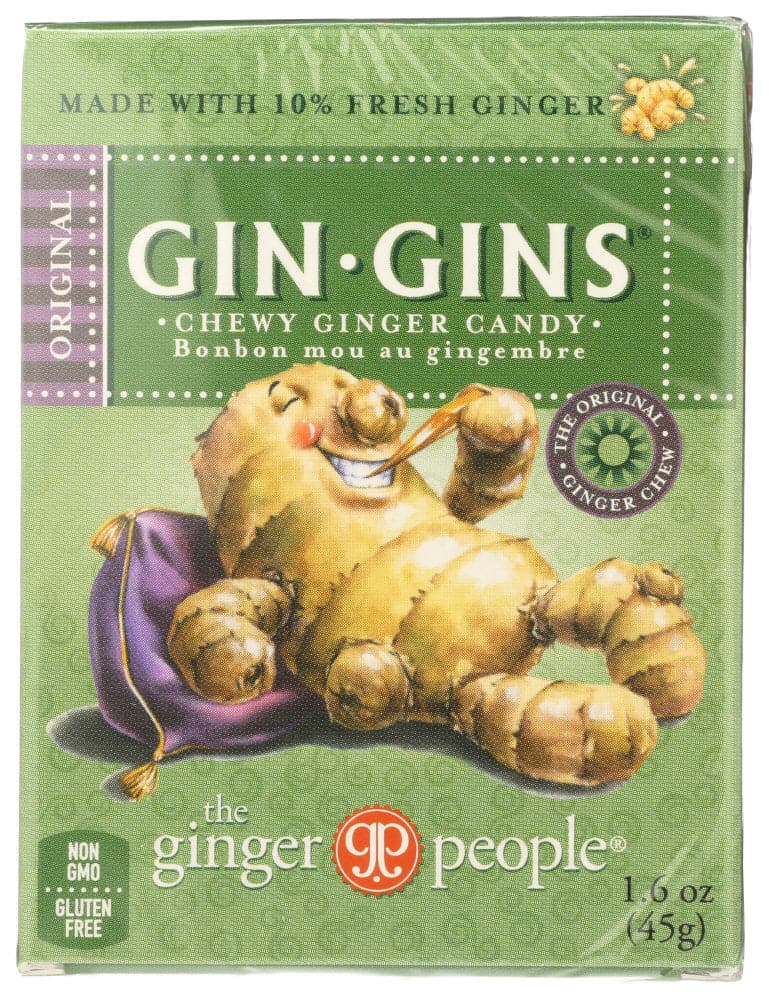 Gin-Gins Chewy Original – Spicy Ginger Candy for Travel & Health