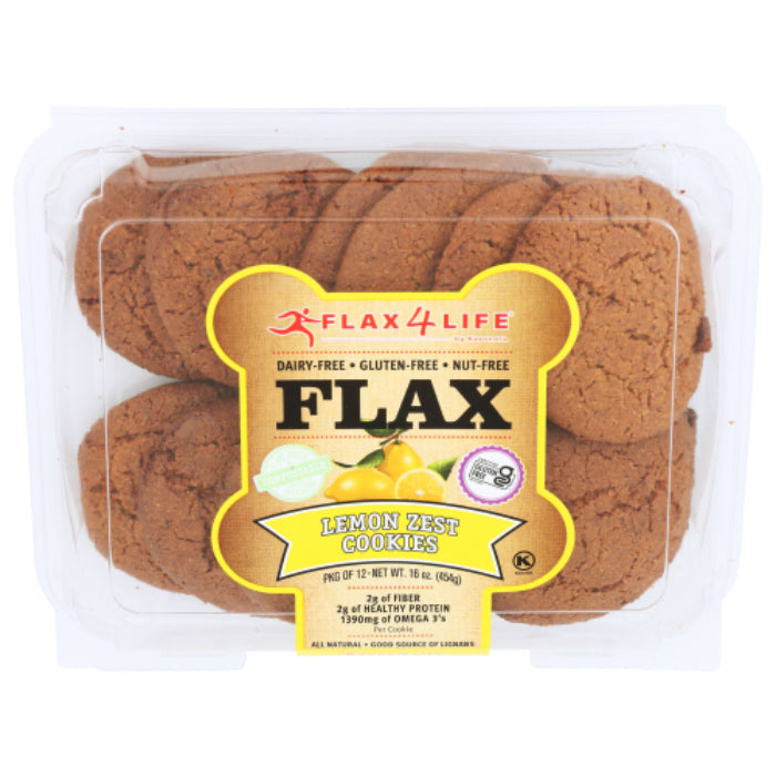 Flax4Life – Cookies Lemon Zest 16 Oz – Pack Of 6