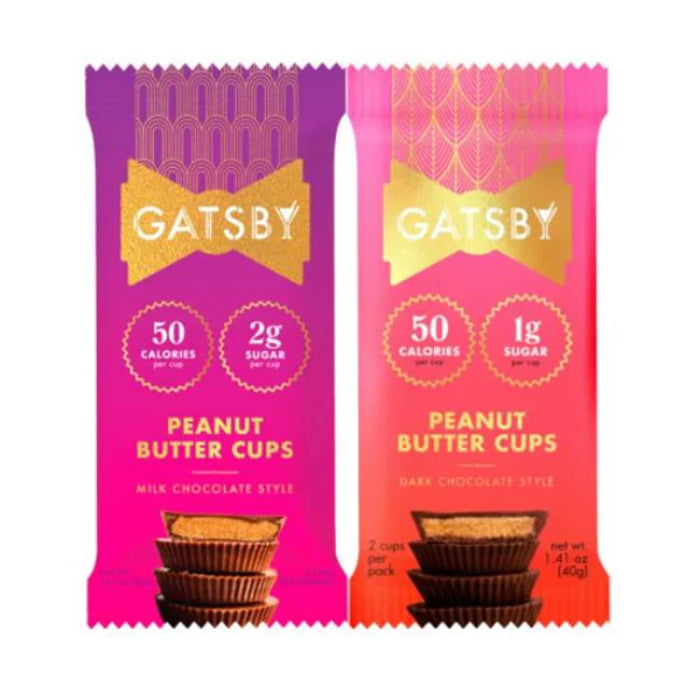 Gatsby – Cups Dark Choc Peanut Butter 1.41 Oz – Pack Of 12