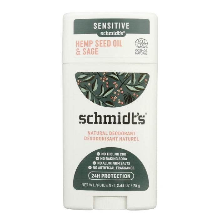Schmidt’s Deodorant Hemp Sage Vetiver 2.65 OZ – Pack of 1