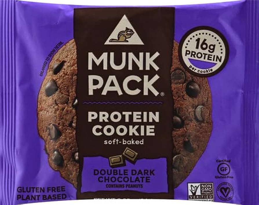 Munk Pack Double Dark Chocolate Protein Cookie 2.96 Oz – Pack of 6