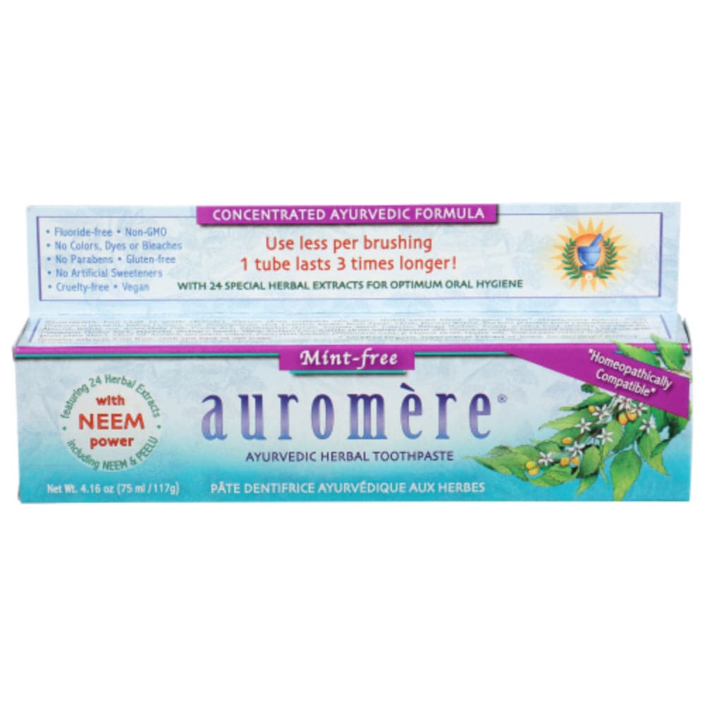 Auromere – Ayurvedic Herbal Toothpaste Mint-Free, 4.16 oz