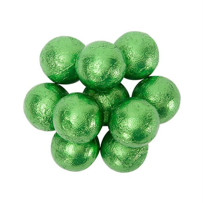 Kiwi Green Foiled Double Chocolate Balls