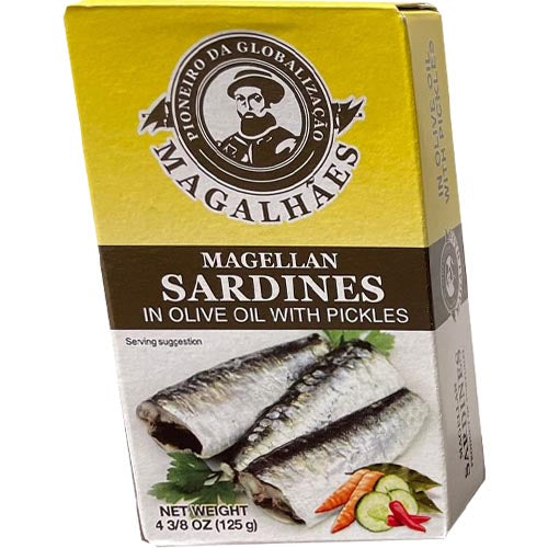 Magellan – Sardines in Olive Oil with Pickles – 125 G