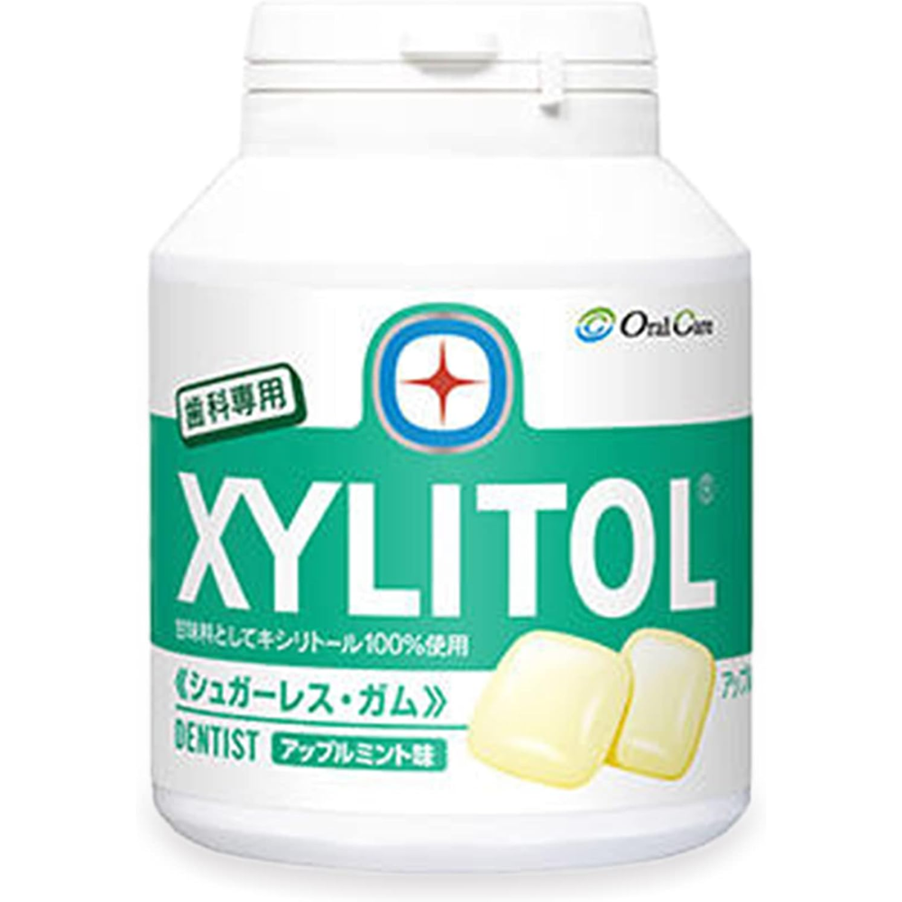 Lotte Dental Xylitol Gum Bottle Apple Mint 90pcs Sugarless – Made in JAPAN – Tokyo Sakura Mall