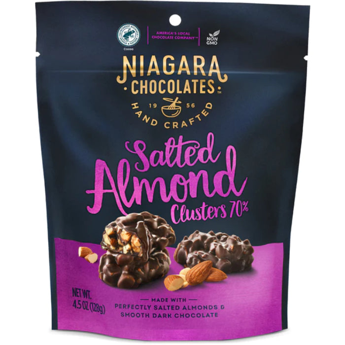 Niagara Clusters Dark Chocolate Salted Almond 4.5 OZ – Pack of 6