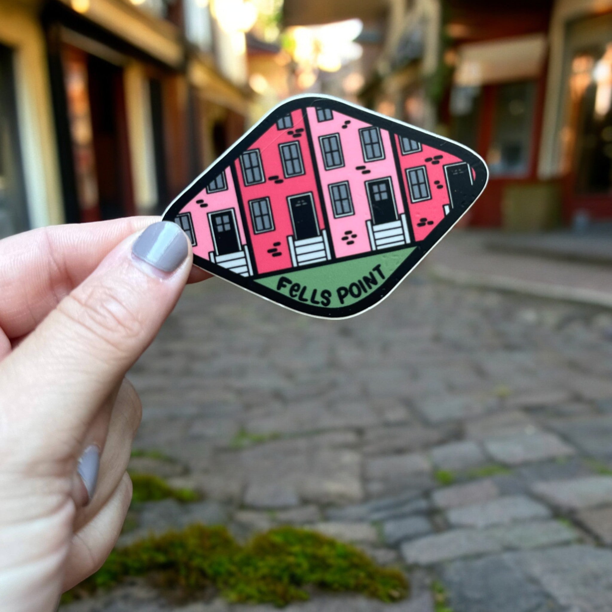 the letters mdn – Fells Point Baltimore Maryland Badge Vinyl Sticker