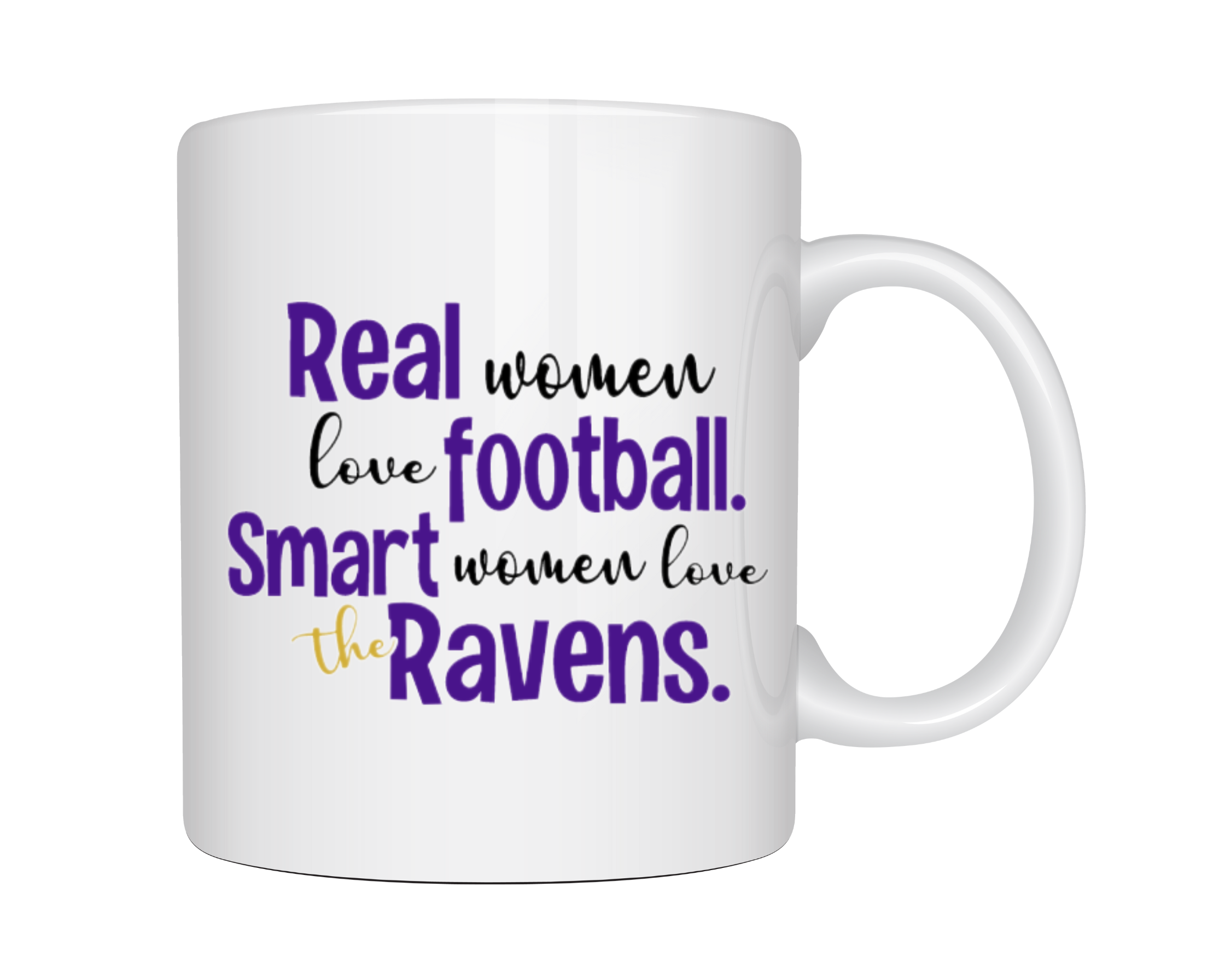 Colorful Creek Studio – Baltimore Ravens sports mug, Real Smart Women