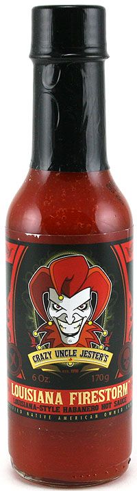 Crazy Uncle Jester’s Louisiana Firestorm Habanero Hot Sauce, 6oz.
