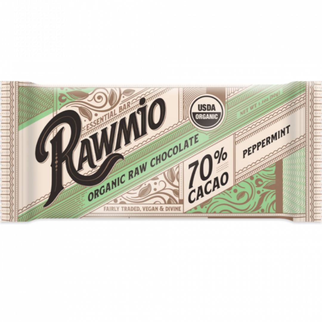 Rawmio Essential Mint Chocolate Bar – 15 x 1.1oz
