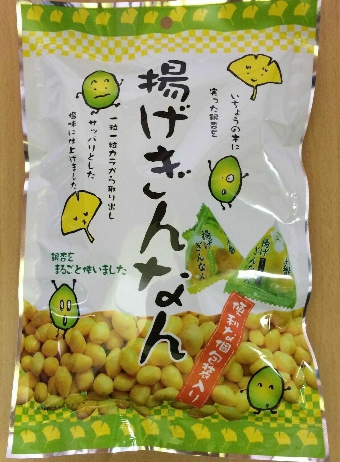 ‘Age Ginnan’ Fried Beans(ginkgo nut) Snack, Salt flavor, 34g