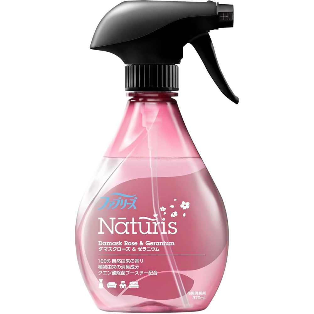 Febreze Naturis Fabric Spray Damask Rose & Geranium 370ml Deodorizer – Made in JAPAN – Tokyo Sakura Mall
