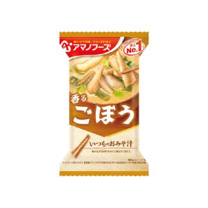 Amano Foods “Itsumo no Omisoshiru”, Freeze-dried Miso Soup, Gobo, Burdock, 1 serving