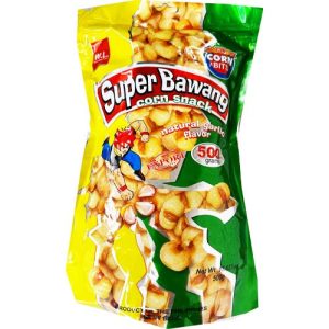 W.L. Foods – Super Bawang Corn Snack Natural Garlic Flavor – BIG – 500 G