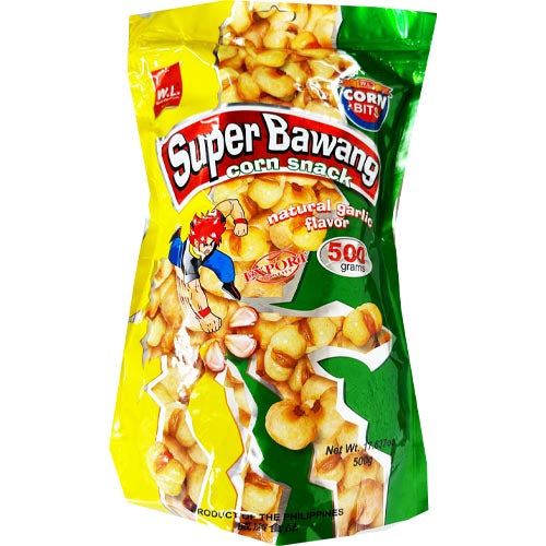 W.L. Foods – Super Bawang Corn Snack Natural Garlic Flavor – BIG – 500 G