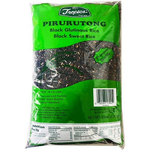 Tropics – Pirurutong – Black Glutinous Rice – Black Sweet Rice – 5 LBS
