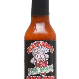 Crazy Jerry’s Brain Damage Mind Blowin Hot Sauce, 5oz.